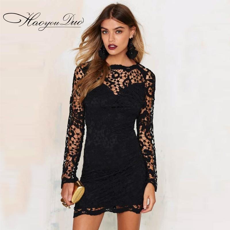 Mariage - Sexy Open Back Hollow Out High Waisted Zipper Up Lace Dress Skirt - Bonny YZOZO Boutique Store