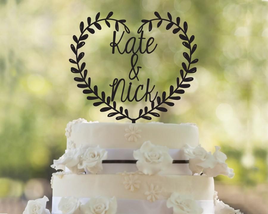 Hochzeit - heart cake topper, wedding cake topper, wedding cake, cake topper, love cake topper, romantic cake topper, wedding party, wedding decor idea