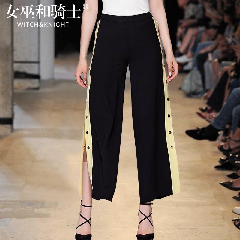 Hochzeit - Oversized Simple Split Solid Color Summer Wide Leg Pant Casual Trouser Long Trouser - Bonny YZOZO Boutique Store