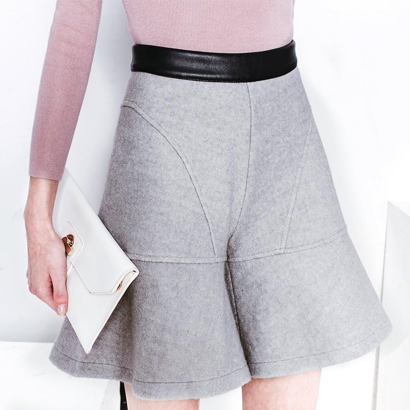 زفاف - Fall/winter spell skin color with elegant new wave retro wool woolen cloth simple casual shorts 6292 - Bonny YZOZO Boutique Store
