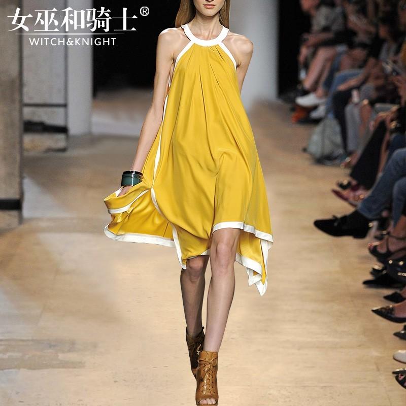 Mariage - Oversized Sexy Simple Split Solid Color Off-the-Shoulder Trail Dress Summer A-line Dress - Bonny YZOZO Boutique Store