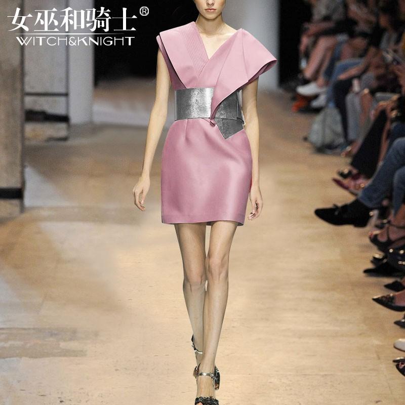 زفاف - Vogue Simple Attractive V-neck It Girl Summer Fancy Short Sleeves Dress Skirt - Bonny YZOZO Boutique Store