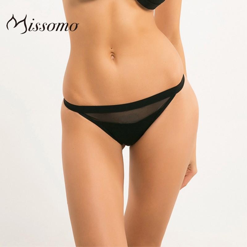 زفاف - Vogue Sexy Seen Through Split Front Slimming Low Rise Tulle One Color Underpant - Bonny YZOZO Boutique Store