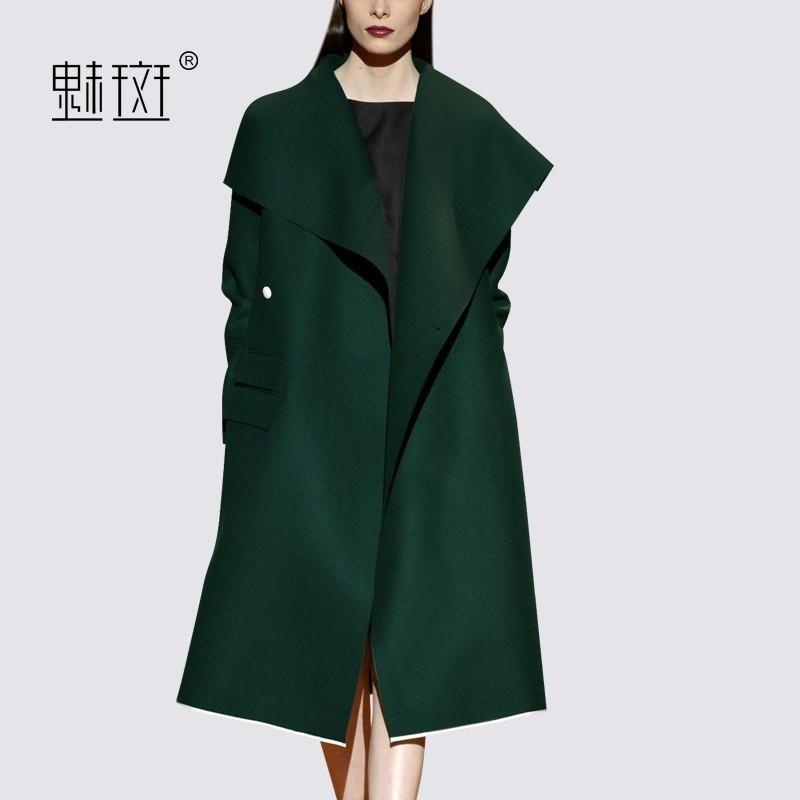 زفاف - 2017 winter coat new doubles long-sleeved long plus size relaxed wool tweed jacket - Bonny YZOZO Boutique Store