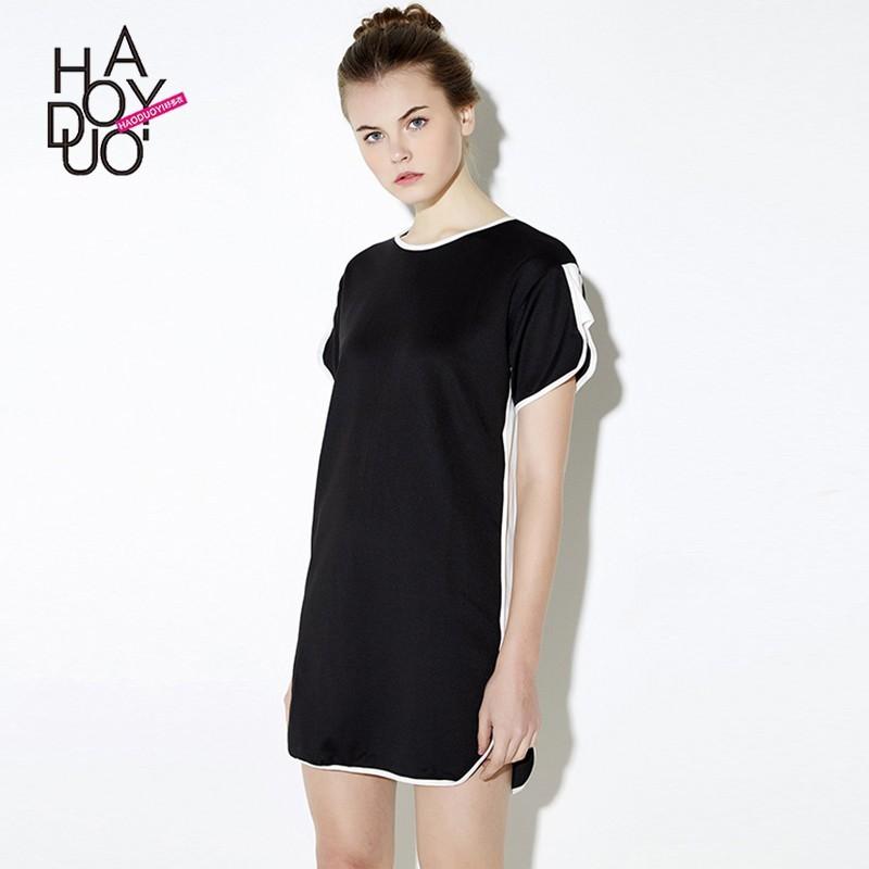 Mariage - Oversized Vogue Split Front Solid Color Drop Shoulder Split Dress - Bonny YZOZO Boutique Store