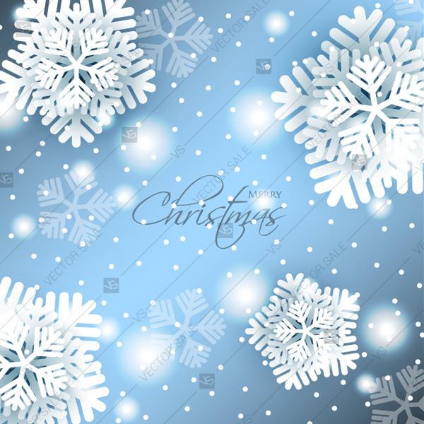 Mariage - Christmas snowflake background Vector illustration paper cut origami snowflake floral illustration