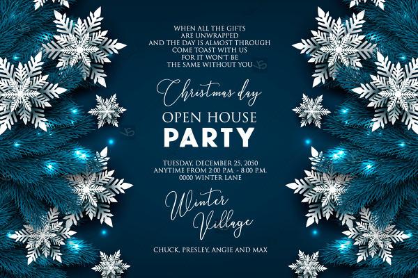 Wedding - Christmas golden snowflakes origami paper cut background Christmas Party Invitation violet vector template modern floral design