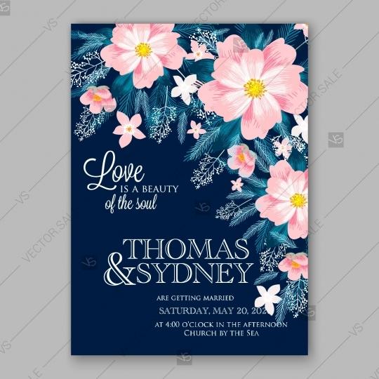 زفاف - Pink Peony wedding invitation template design decoration bouquet