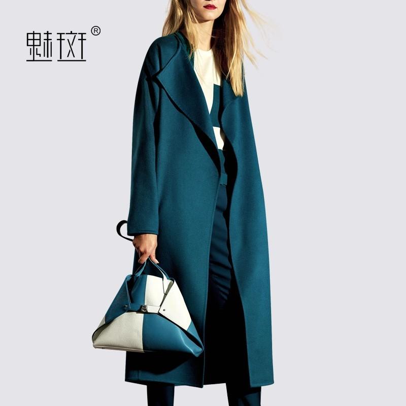 زفاف - 2017 winter new style women's long sleeve wool coat size long loose two-sided coat - Bonny YZOZO Boutique Store