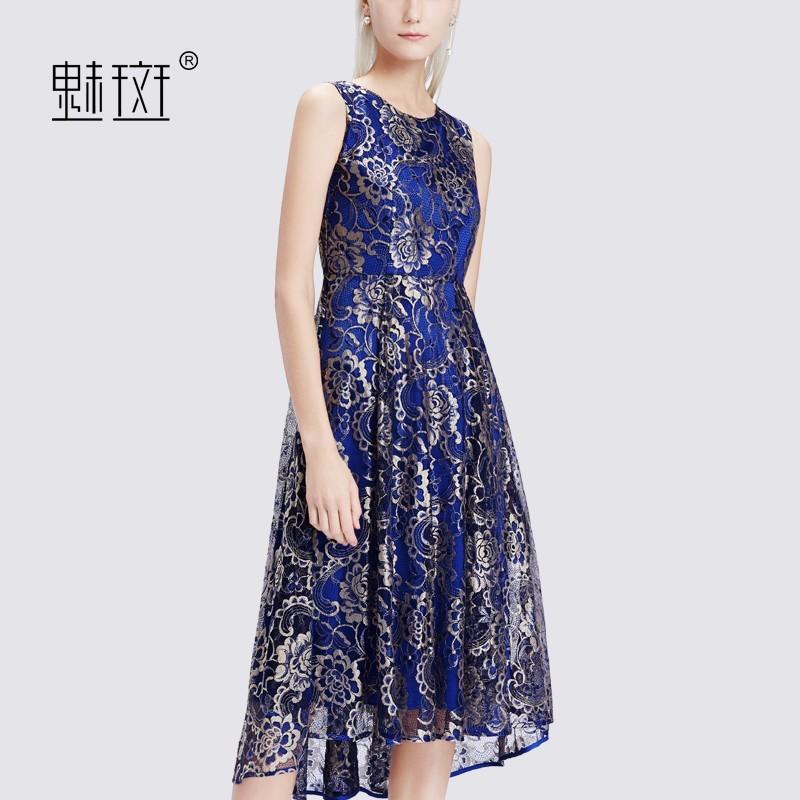 Mariage - Printed Slimming Sleeveless Summer Dress - Bonny YZOZO Boutique Store