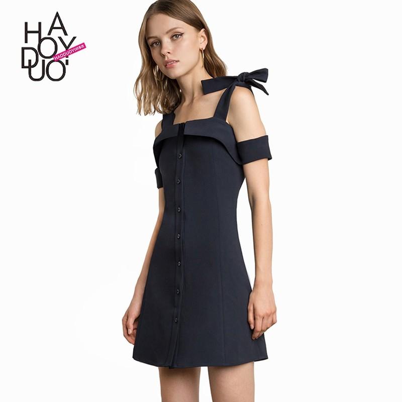 زفاف - Sweet Attractive Slimming Off-the-Shoulder High Waisted Spring Tie Dress - Bonny YZOZO Boutique Store