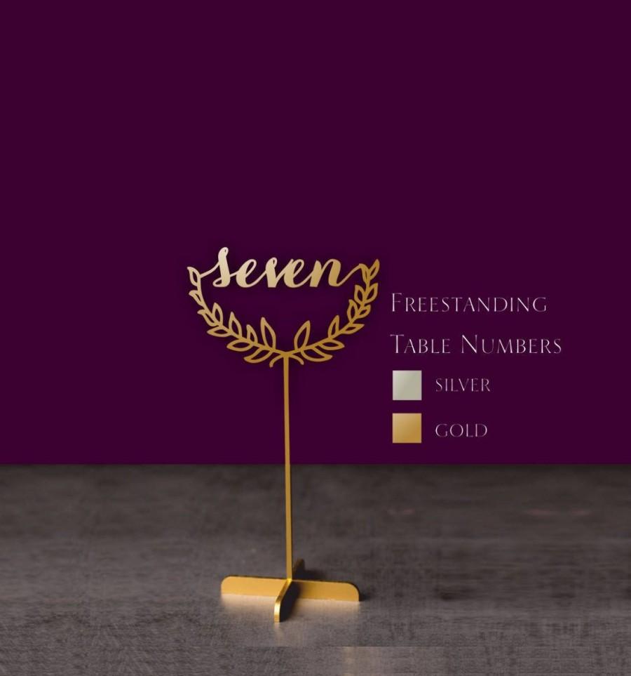 Mariage - Sale Golden Table Number - Gold Table Numbers with base - Wedding Table Numbers-Please Send your phone number in the "NOTE to the seller"