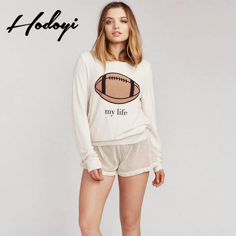 Hochzeit - School Style Must-have Sweet Printed Solid Color Scoop Neck Alphabet Fall 9/10 Sleeves Hoodie - Bonny YZOZO Boutique Store