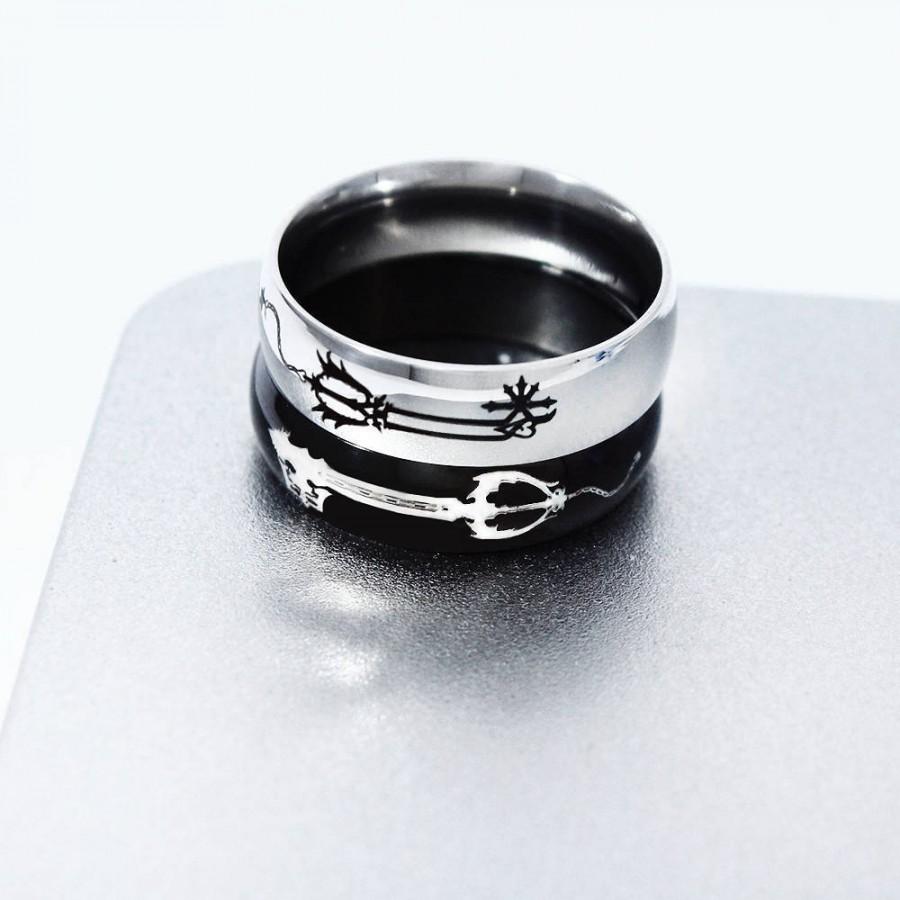 زفاف - Kingdom Hearts Ring, Geekery, Oblivion and Oathkeeper Keyblade, Couple Rings, Matching Ring, Keyblade Ring, Keyblade Necklace, Couples Rings