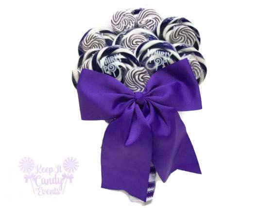Hochzeit - Customizable Purple Lollipop Bridal Bouquet, Purple Wedding Bouquet, Purple Wedding, Purple Bridal Bouquet, Wedding Bouquet, Candy Bouquet