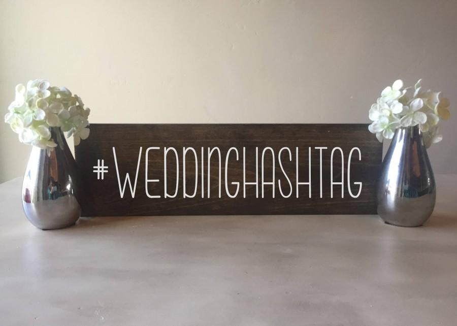 Hochzeit - Wedding Hashtag Sign, Wood Wedding Hashtag Sign, wood hashtag sign, wooden hashtag sign, rustic hashtag sign, hashtag sign, wedding Sign,