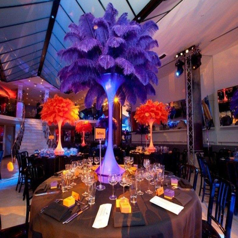 زفاف - Discount item 100pcs ostrich feather for wedding table centerpiece,feather centerpiece,purple ostrich feathers,wedding table decoration AAA