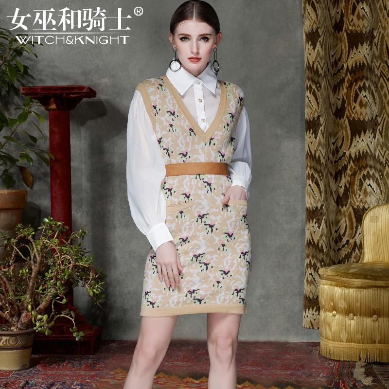 زفاف - Slimming Jersey Wool Spring 9/10 Sleeves Twinset Dress Top - Bonny YZOZO Boutique Store