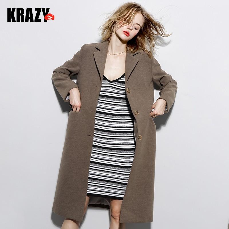 Mariage - British Style Vintage Invisible Draping Wool Overcoat Coat - Bonny YZOZO Boutique Store