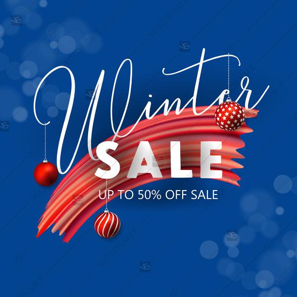 Свадьба - Winter Sale Banner Poster Black Friday Sale Poster vector template floral watercolor
