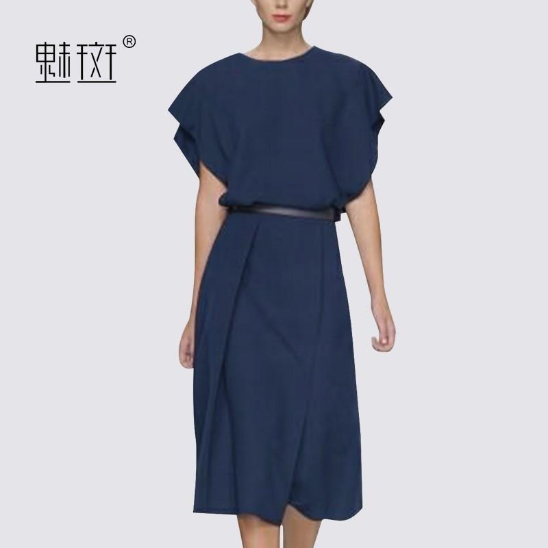 زفاف - Attractive Curvy Plus Size A-line Summer Casual Short Sleeves Dress - Bonny YZOZO Boutique Store