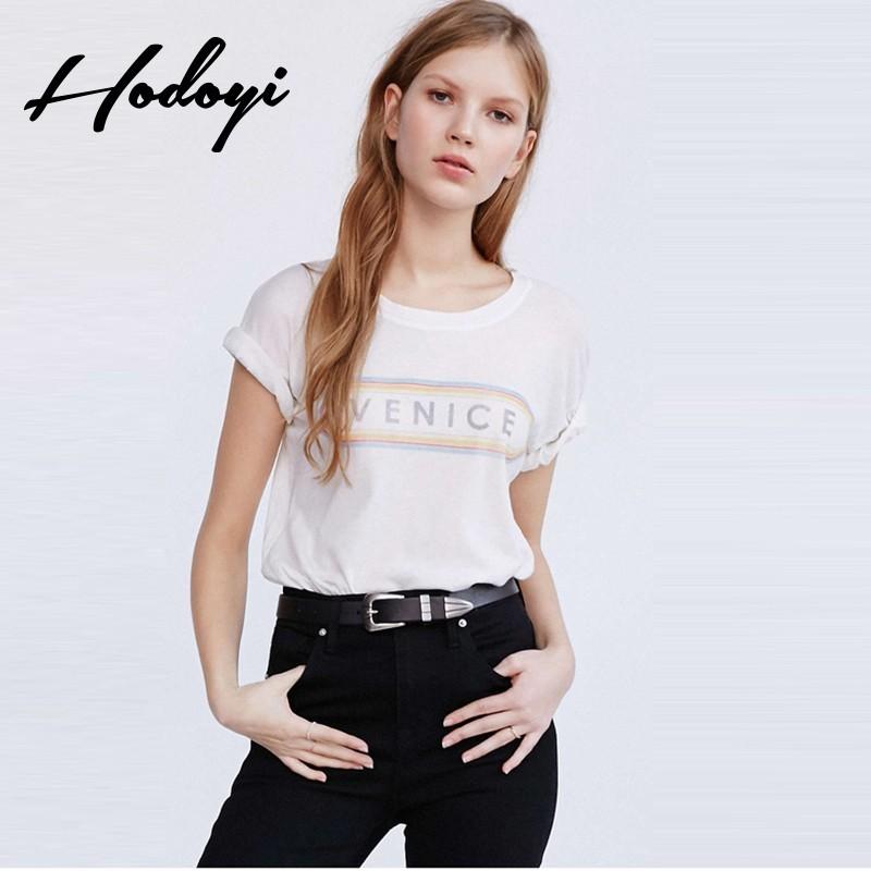 Mariage - 2017 summer new fashion street letter printed loose casual short sleeve t-shirt woman - Bonny YZOZO Boutique Store