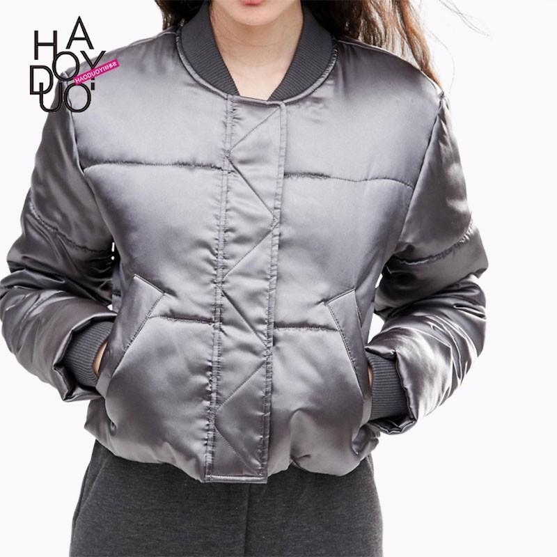 Свадьба - 2017 winter baseball women new fashion zipper pocket cotton jacket - Bonny YZOZO Boutique Store