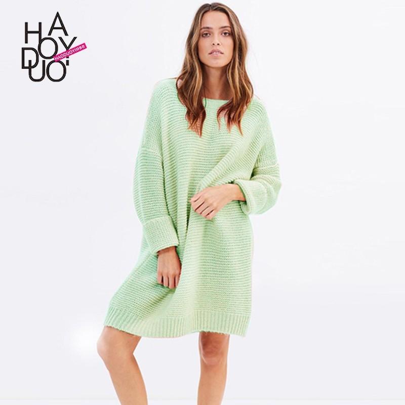 زفاف - Must-have Office Wear Simple Attractive Coccoon Shaped Fall Dress Sweater - Bonny YZOZO Boutique Store
