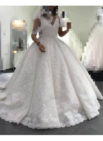 Mariage - Luxus Weiße Brautkleider Spitze Prinzessin Hochzeitskleid Günstig Online Modellnummer: XY302