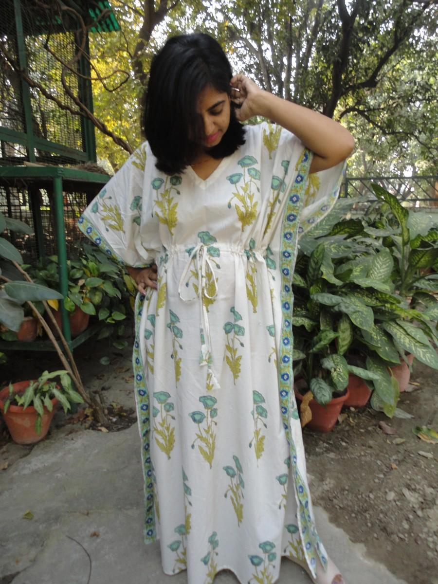 Свадьба - Maternity Robe  Cotton Kaftan Dress Caftan Maxi Dress Hospital Gown Plus size clothing caftans for women's