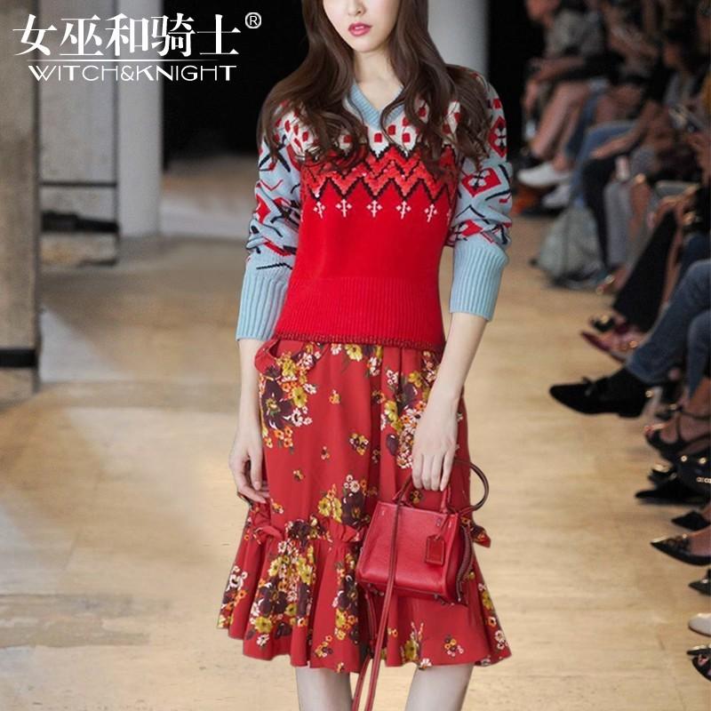 زفاف - Vogue Slimming V-neck Jersey Winter 9/10 Sleeves Outfit Twinset Sweater - Bonny YZOZO Boutique Store