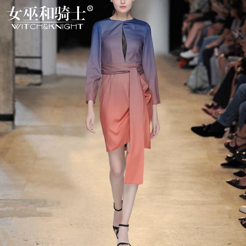 زفاف - Vogue Attractive Color-changing Slimming Tie 9/10 Sleeves Dress Skirt - Bonny YZOZO Boutique Store