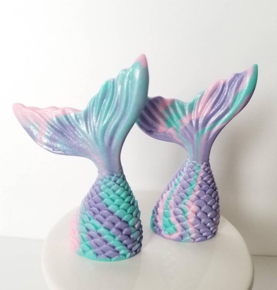Mariage - Fondant Mermaid Tail Cake Topper