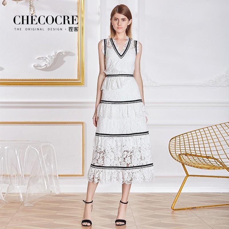 Wedding - Elegant Vogue Slimming V-neck Sleeveless Lace Dress - Bonny YZOZO Boutique Store