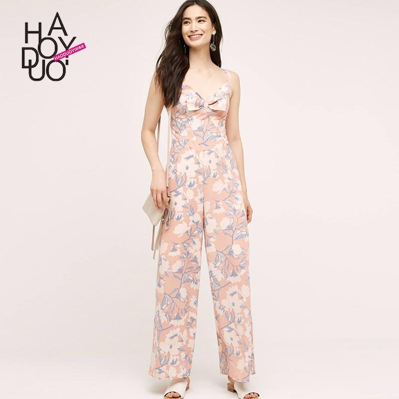 Mariage - Vogue Bow Accessories Summer Holiday Strappy Top Jumpsuit Casual Trouser - Bonny YZOZO Boutique Store