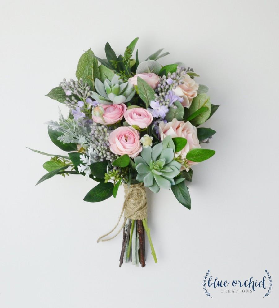 Hochzeit - wedding bouquet, wedding flowers, boho bouquet, bridal bouquet, elopement bouquet, wildflower bouquet, pink, purple, succulents, eucalyptus