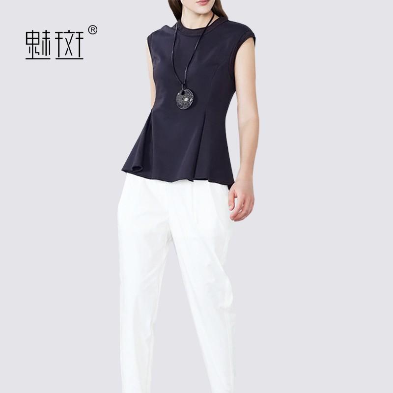 Mariage - Vogue Slimming Sleeveless It Girl Summer Casual Outfit Twinset Casual Trouser Top - Bonny YZOZO Boutique Store