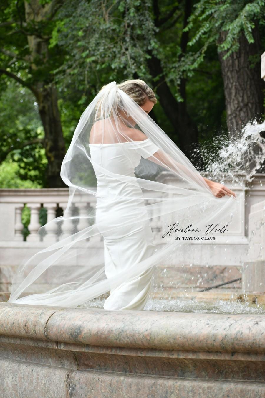 Hochzeit - Wedding Veil, Bridal Veil Veil, Multiple Lengths and Colors, Customized Wedding Veil SC