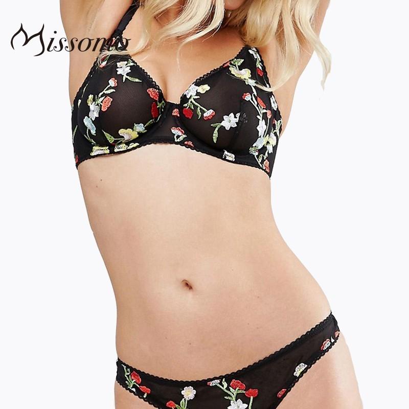 Mariage - Vogue Sexy Embroidery Slimming Lift Up Floral Vegetation Underwear Bra - Bonny YZOZO Boutique Store
