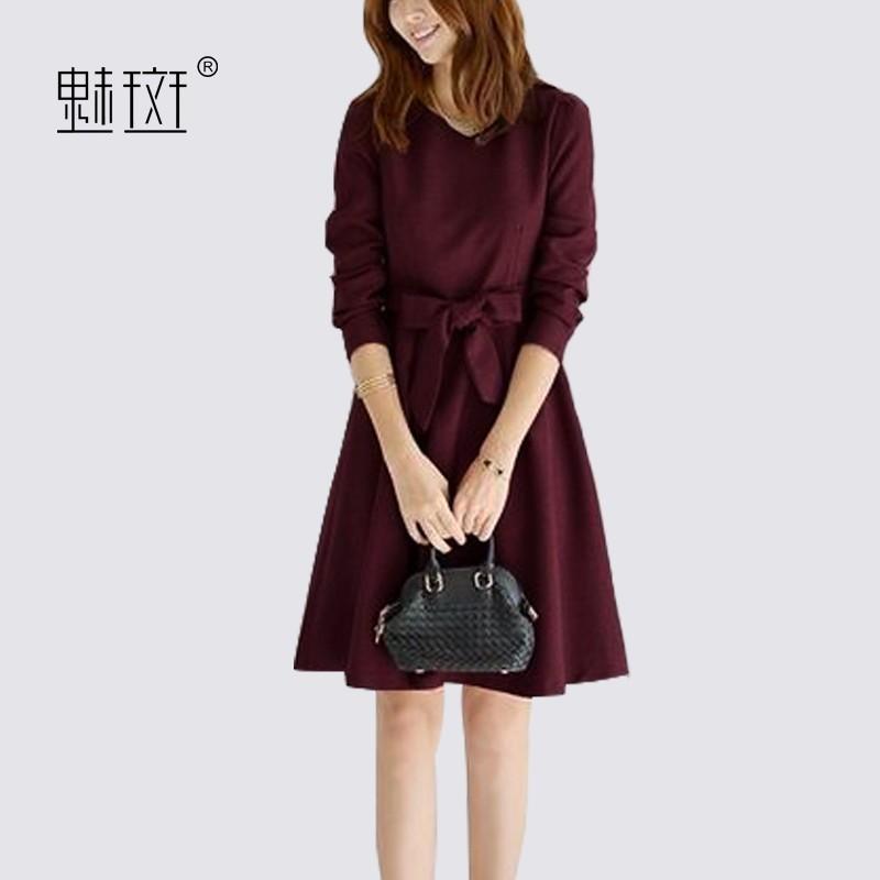 زفاف - Bow Long Sleeves Fine Lady Dress Basics - Bonny YZOZO Boutique Store