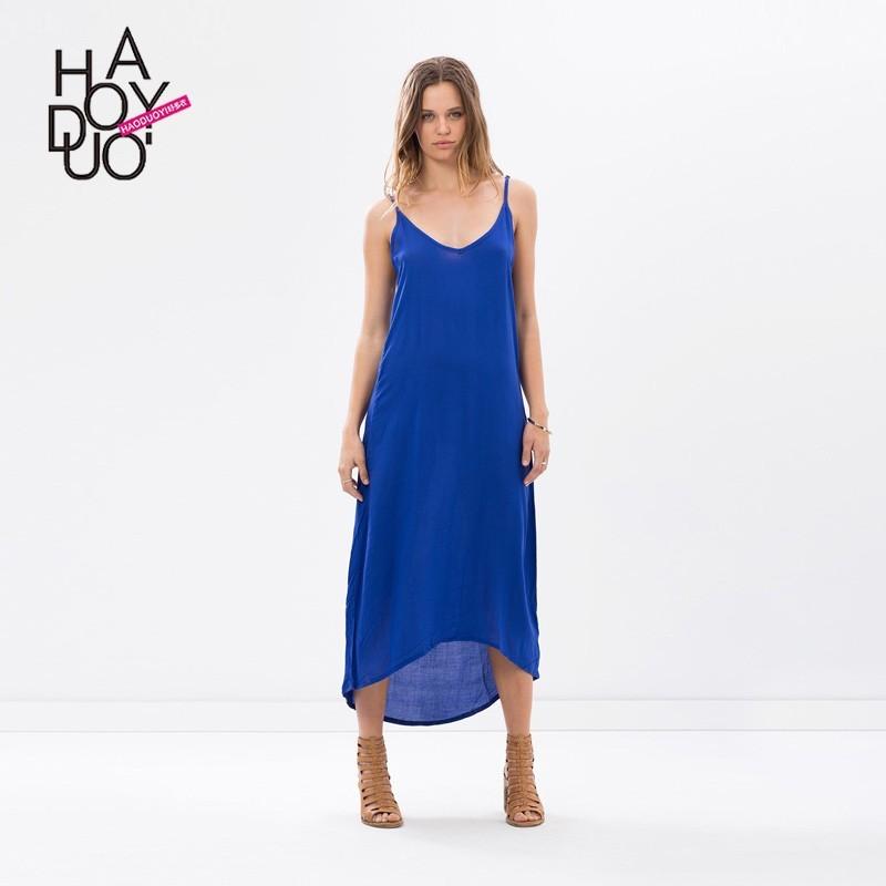 Hochzeit - Spring/summer 2017 new simple dresses with asymmetrical neck sexy backless sundresses - Bonny YZOZO Boutique Store
