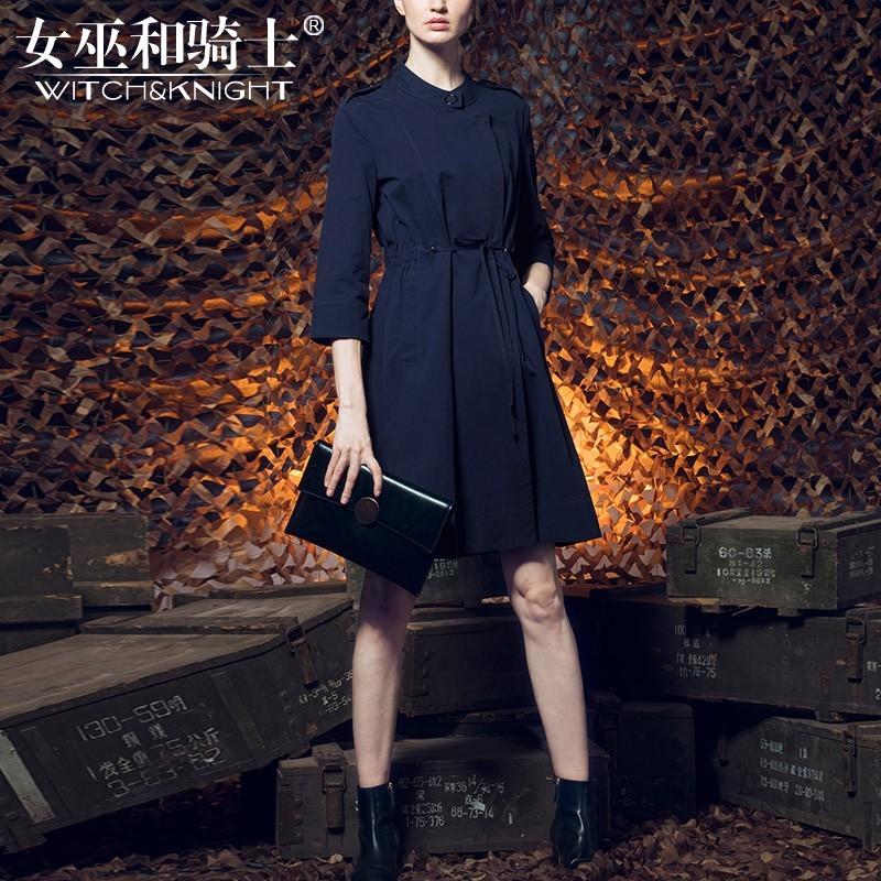 Mariage - Vogue Attractive Slimming Curvy Tie 9/10 Sleeves Blue Coat - Bonny YZOZO Boutique Store