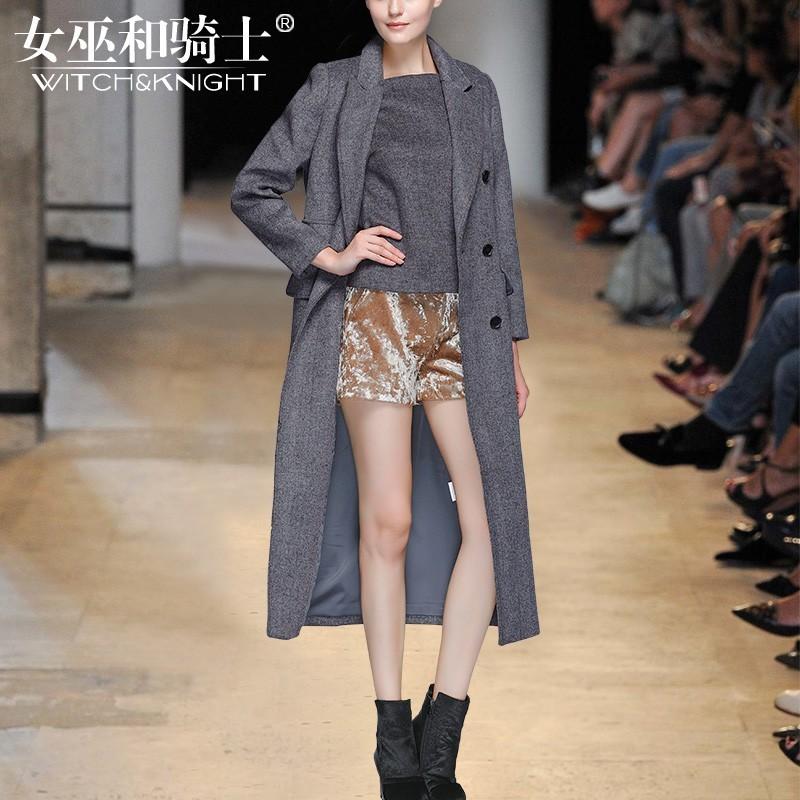 زفاف - Double Breasted Wool Winter Three Piece Suit Wool Coat Overcoat - Bonny YZOZO Boutique Store