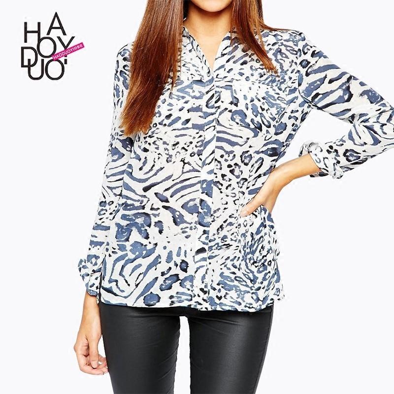 Mariage - Must-have Street Style Vogue Printed Slimming Fall Edgy Blouse - Bonny YZOZO Boutique Store