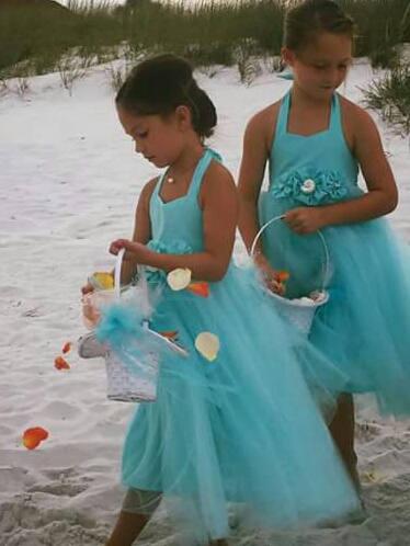 Wedding - Beach Wedding Flower Girl Dress, Girls Dress, Tulle Flower Girl Dress, Wedding Tutu Dress.... Choose Your Colors