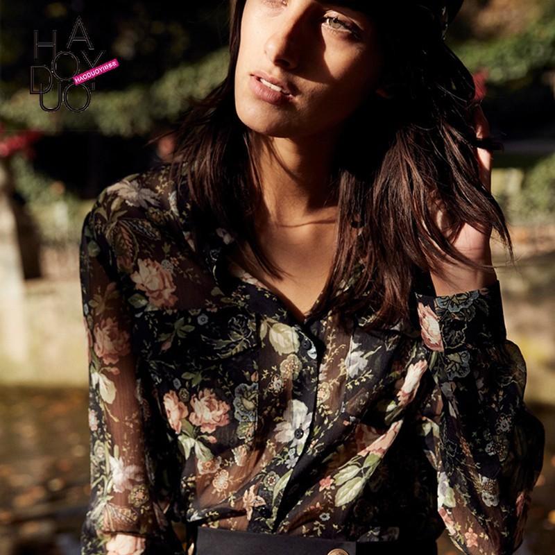 Mariage - Vogue Printed Floral Spring Blouse - Bonny YZOZO Boutique Store