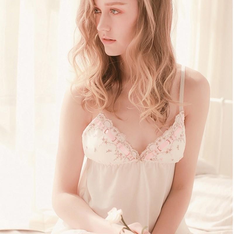 زفاف - Princess White Outfit Short Pajama Sleepy Dress - Bonny YZOZO Boutique Store