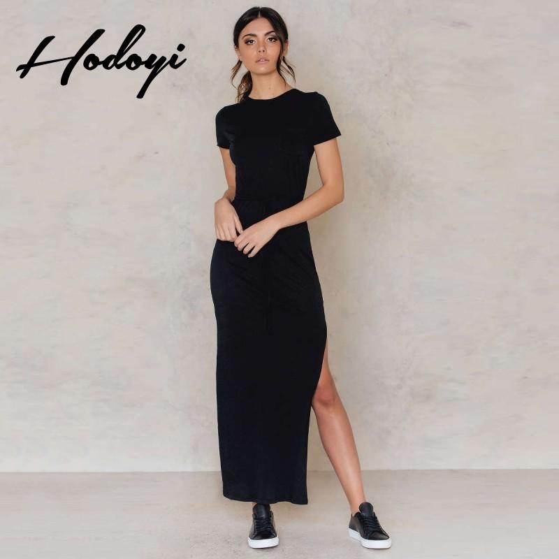 Wedding - 2017 summer new product women clothing fashion casual style lace side high open fork short sleeve dress women - Bonny YZOZO Boutique Store