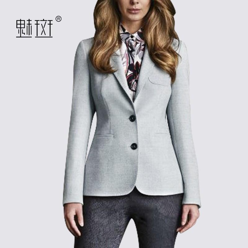 زفاف - 2017 autumn new style long sleeve little suit jacket slim professional career women temperament little suit - Bonny YZOZO Boutique Store