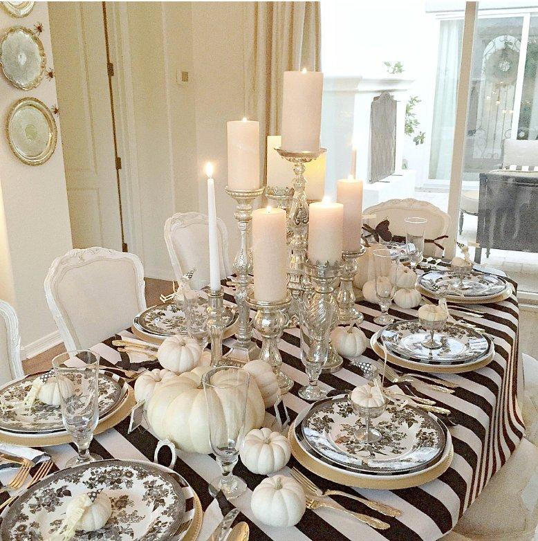 زفاف - Striped Tablecloth, black and white tablecloth, halloween decor, halloween party, halloween, table cloth, halloween table runner